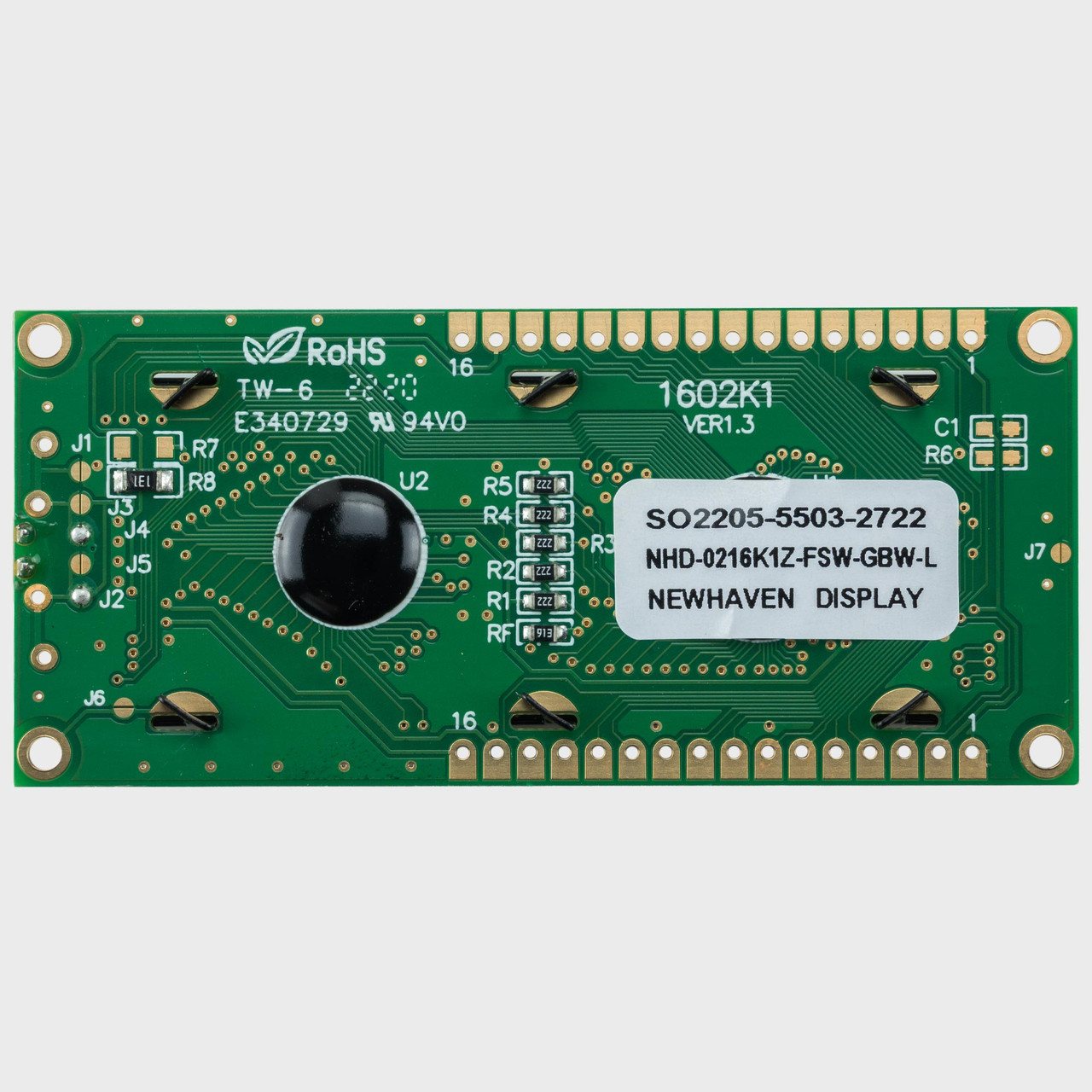 16x2 Character LCD | STN+ Gray Display K1Z with White Side Backlight