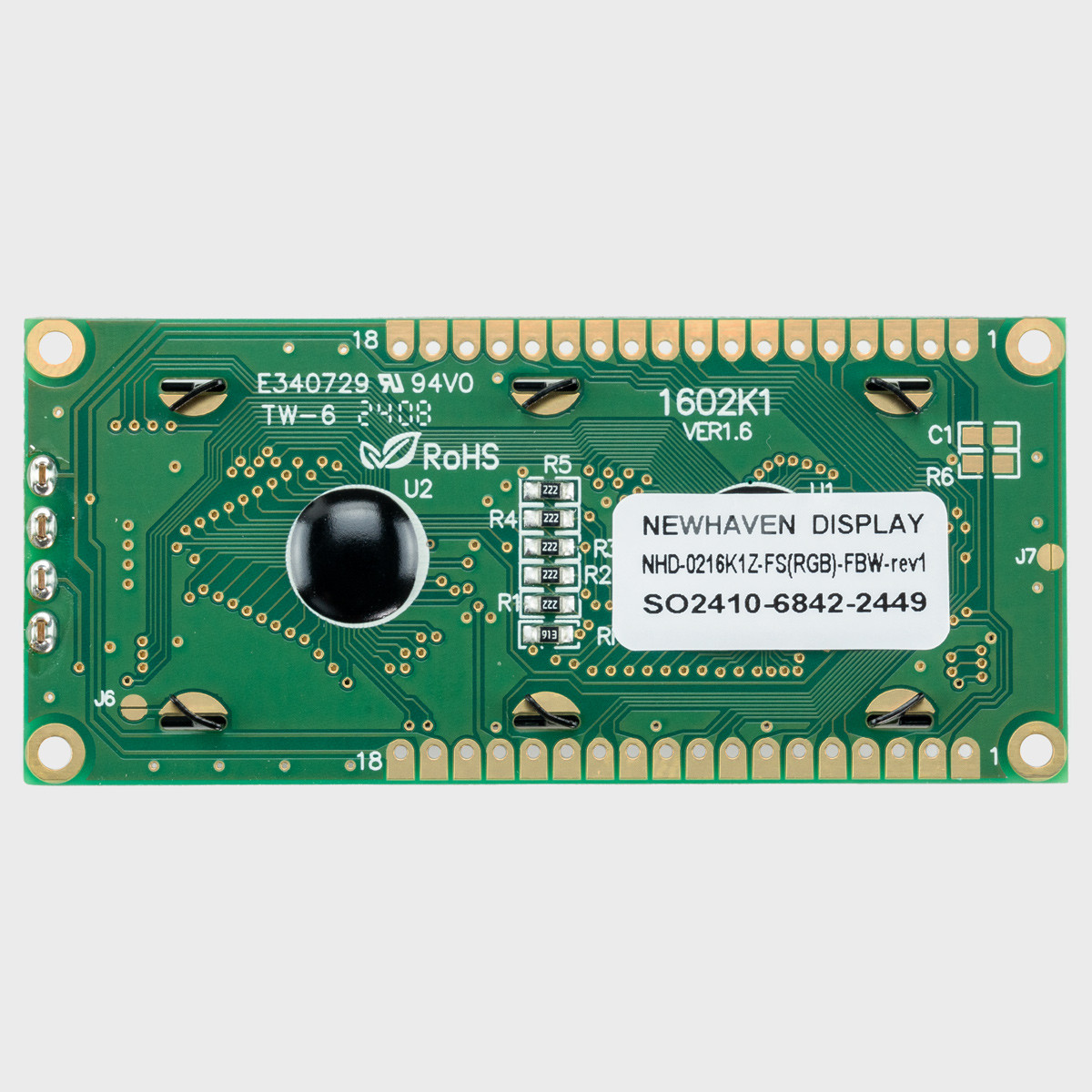16x2 Character LCD | FSTN+ Display K1Z with RGB Backlight