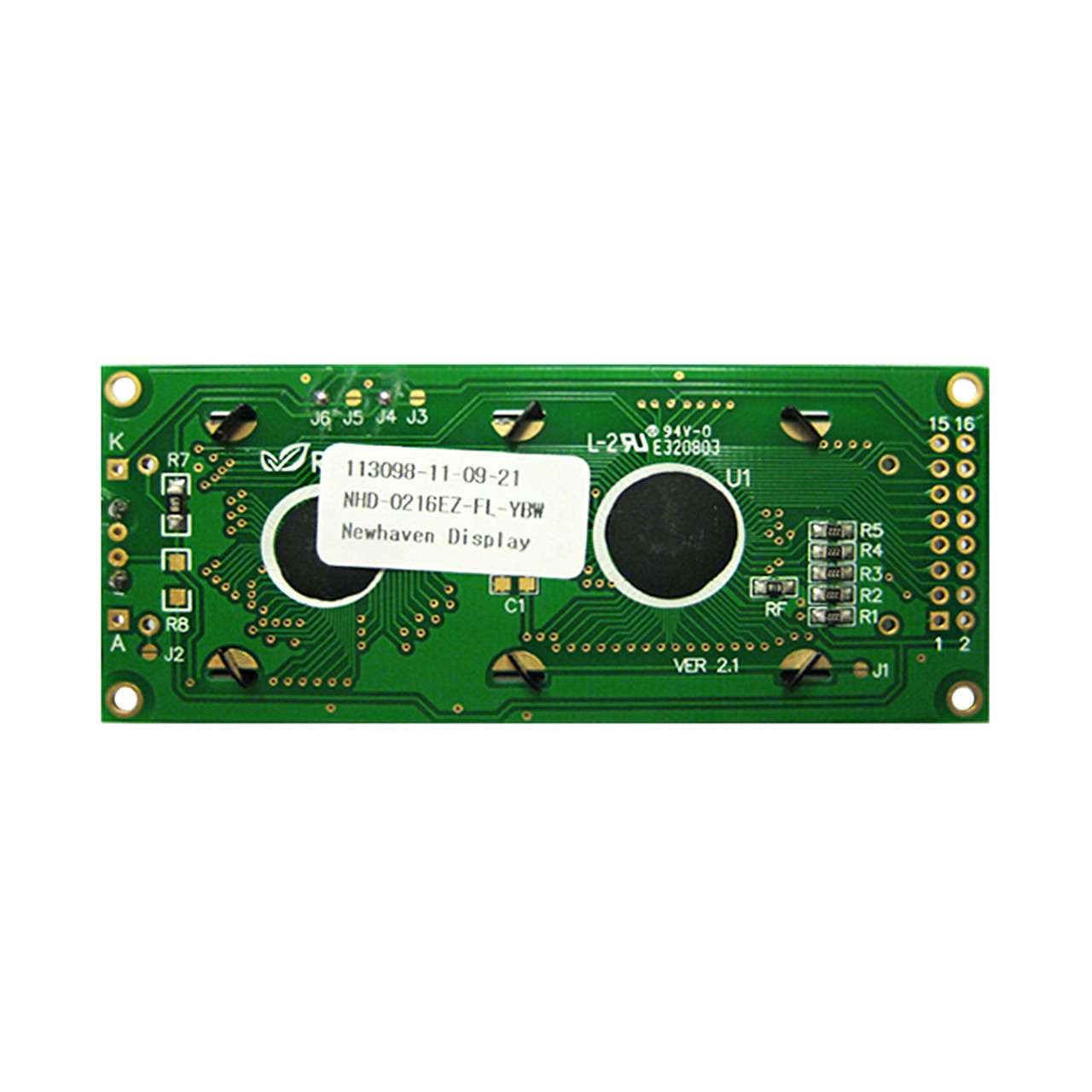 16x2 Character LCD | STN+ Yellow/Green Display EZ with