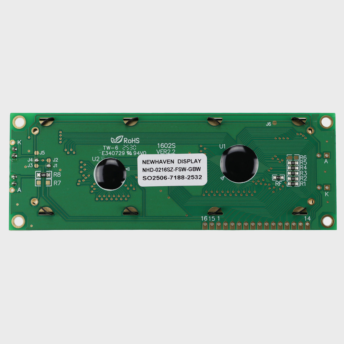 16x2 Character LCD | STN+ Gray Display SZ with White Side Backlight