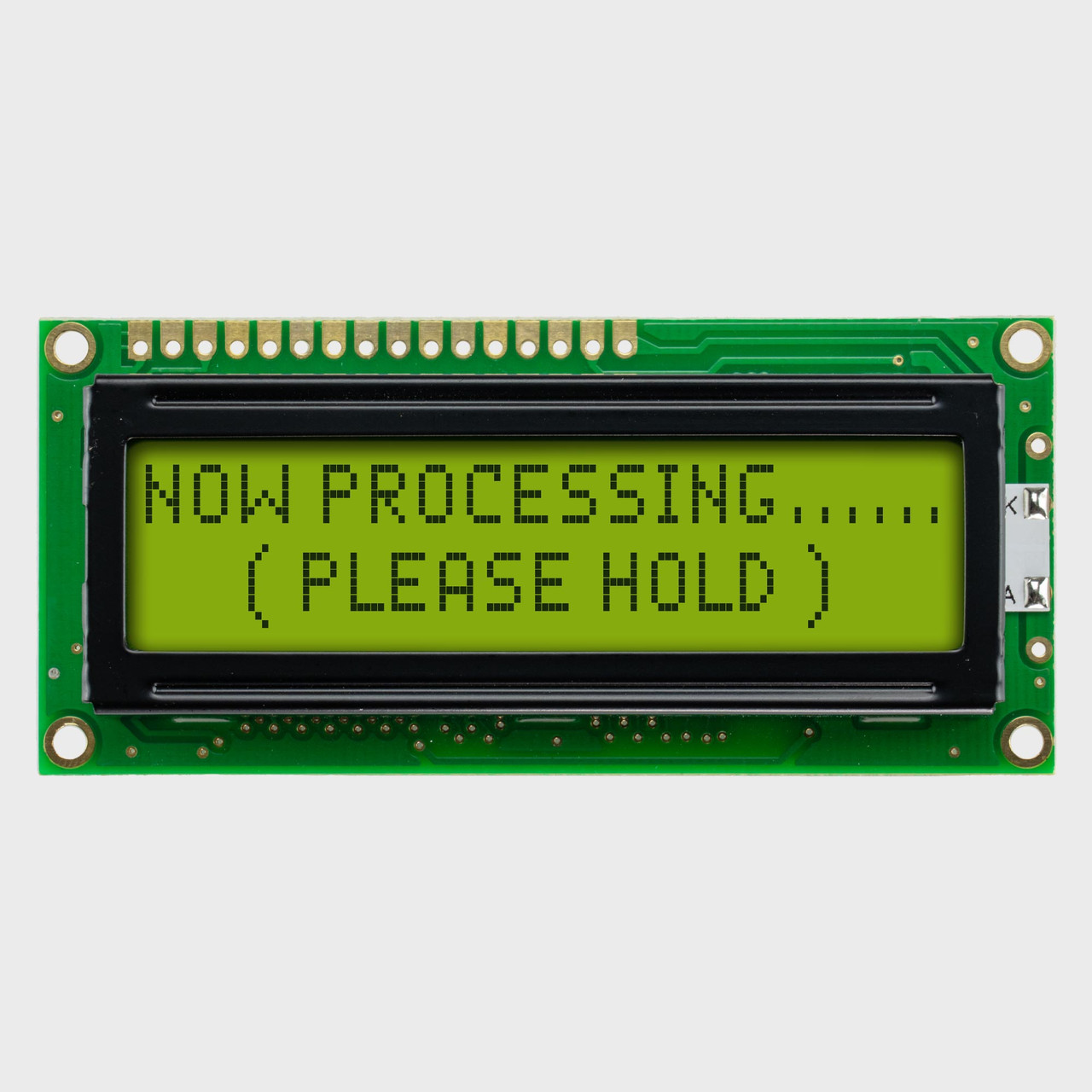 20x2 Character LCD | STN+ Yellow/Green Display with Yellow/Green