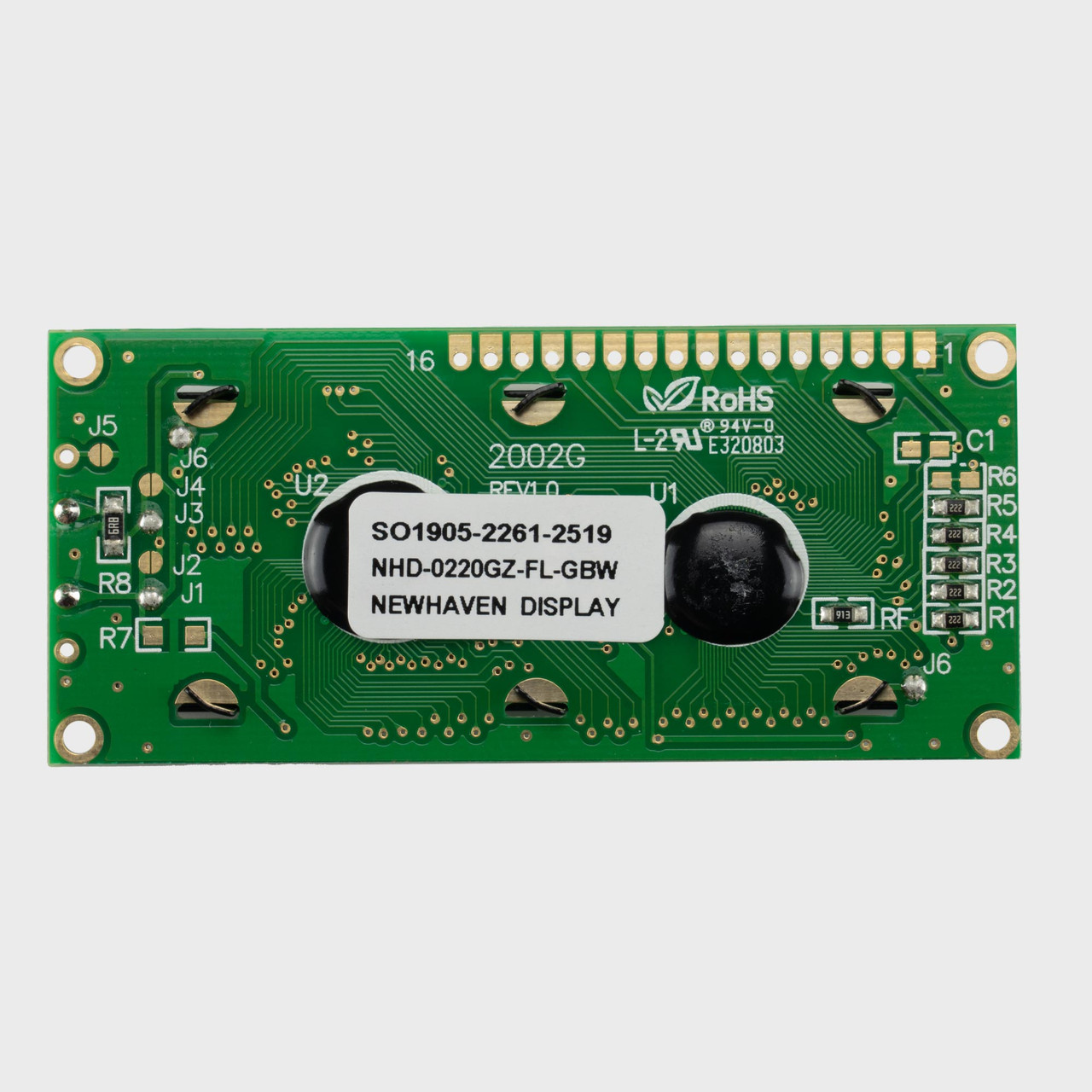 20x2 Character LCD | STN+ Gray with Yellow/Green Backlight
