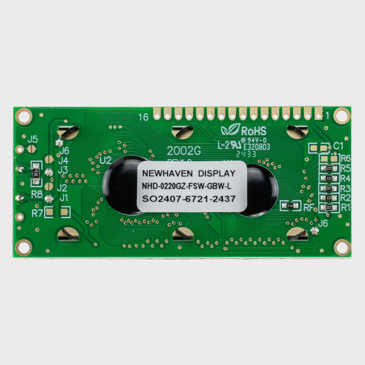 20x2 Character LCD | STN+ Gray Display with Side White Backlight