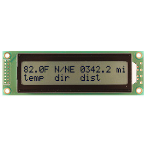 20x2 Character LCD | FSTN+ Model DZ with Side White Backlight