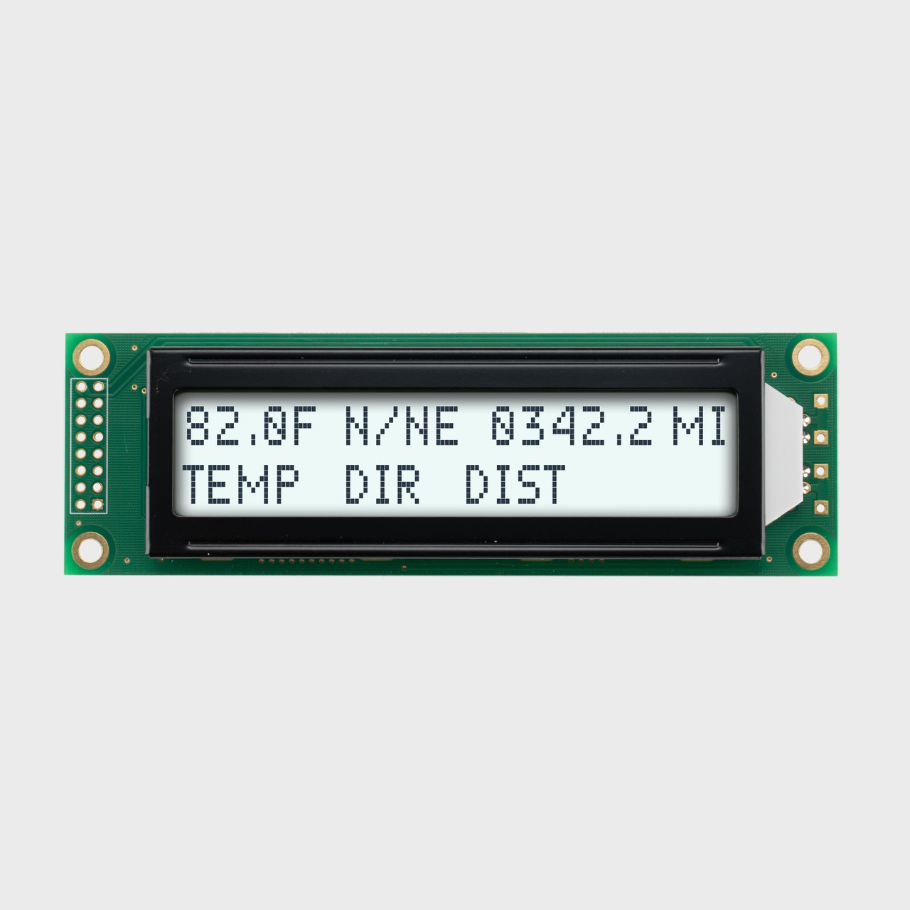 20x2 Character LCD | FSTN+ Model DZ with Side White Backlight