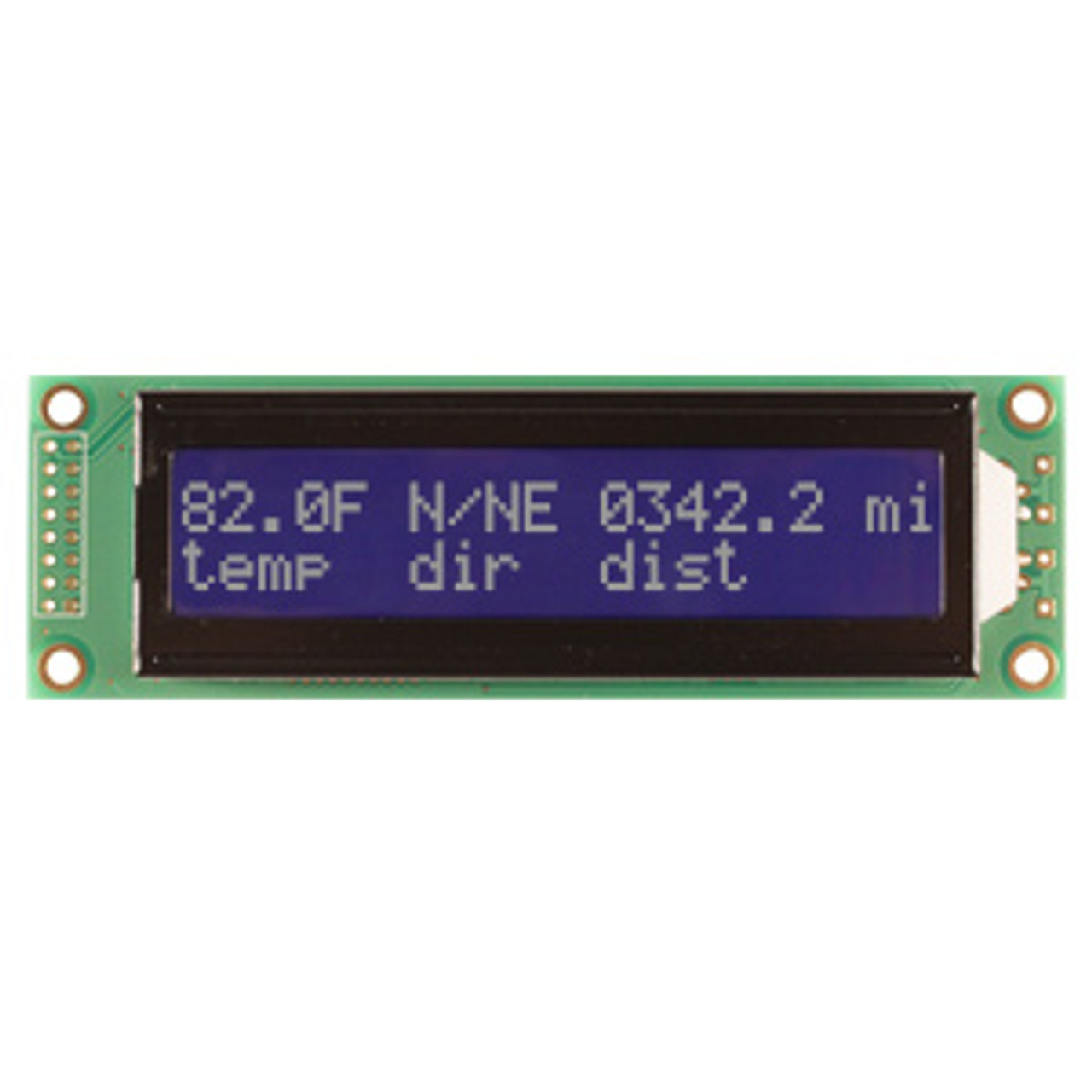 2X20 Character LCD | STN- Blue Display DZ with White Side Backlight