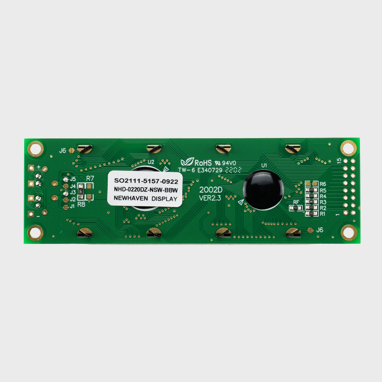 20x2 Character LCD | STN- Blue Model DZ with Side White Backlight