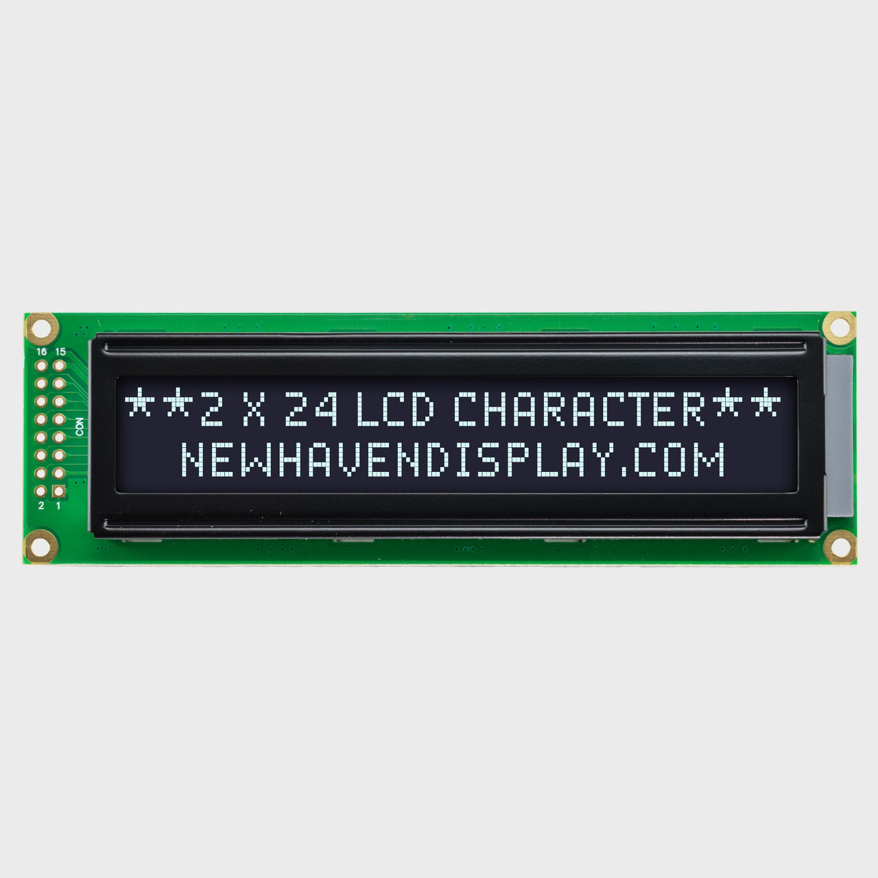 24x2文字LCD | DFSTN-ホワイトバックライト付きディスプレイ