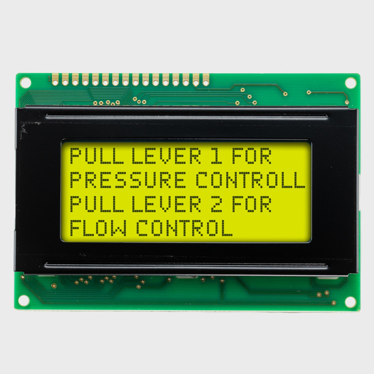 16x4 Character LCD Display | Yellow/Green Backlight
