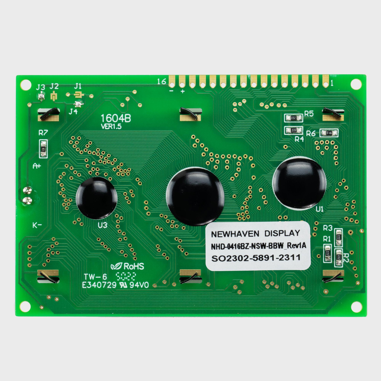 LCD 16x4 caracteres | STN- Visor azul com retroiluminação lateral