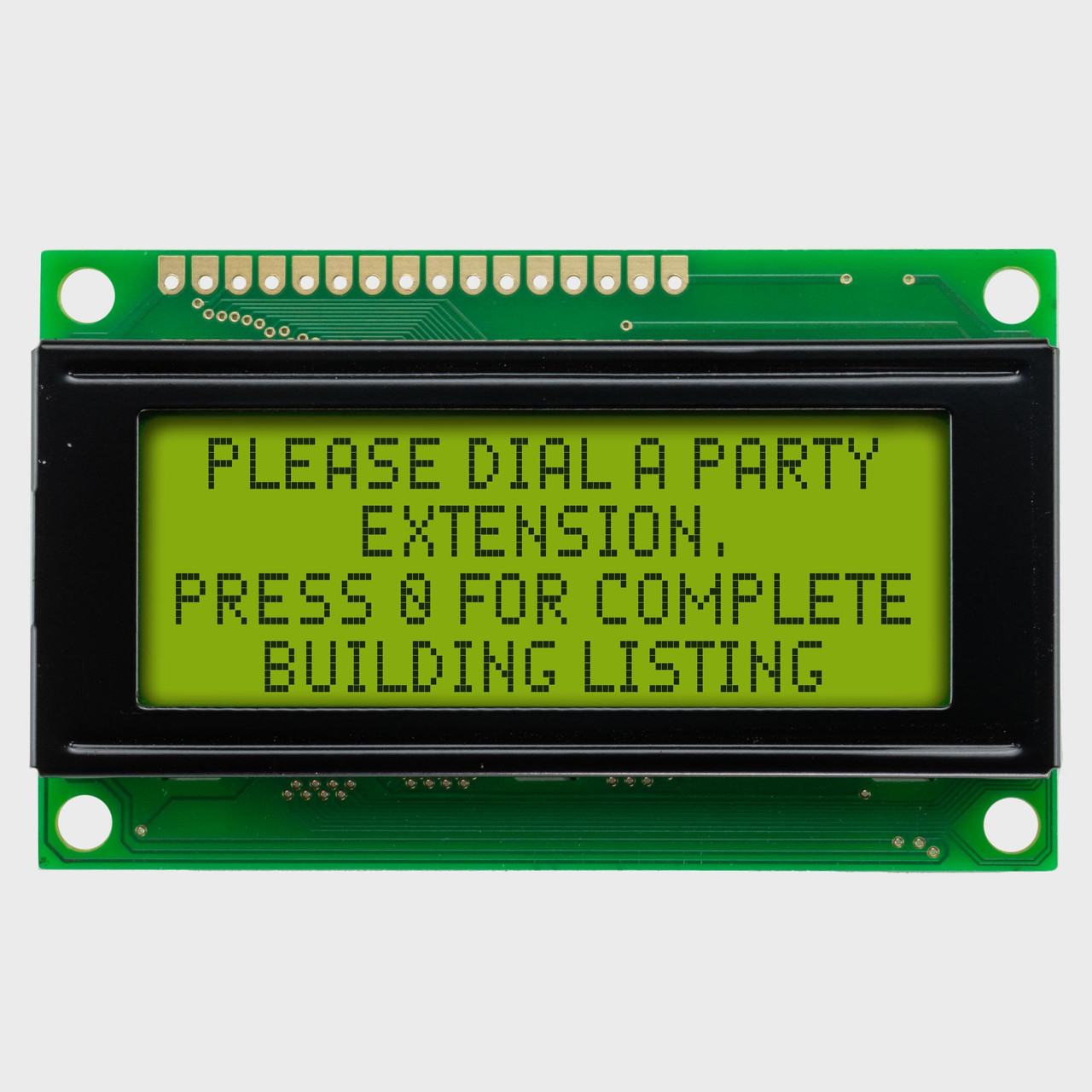20x4 Character LCD | STN+ Yellow-Green with Yellow-Green Backlight 3V