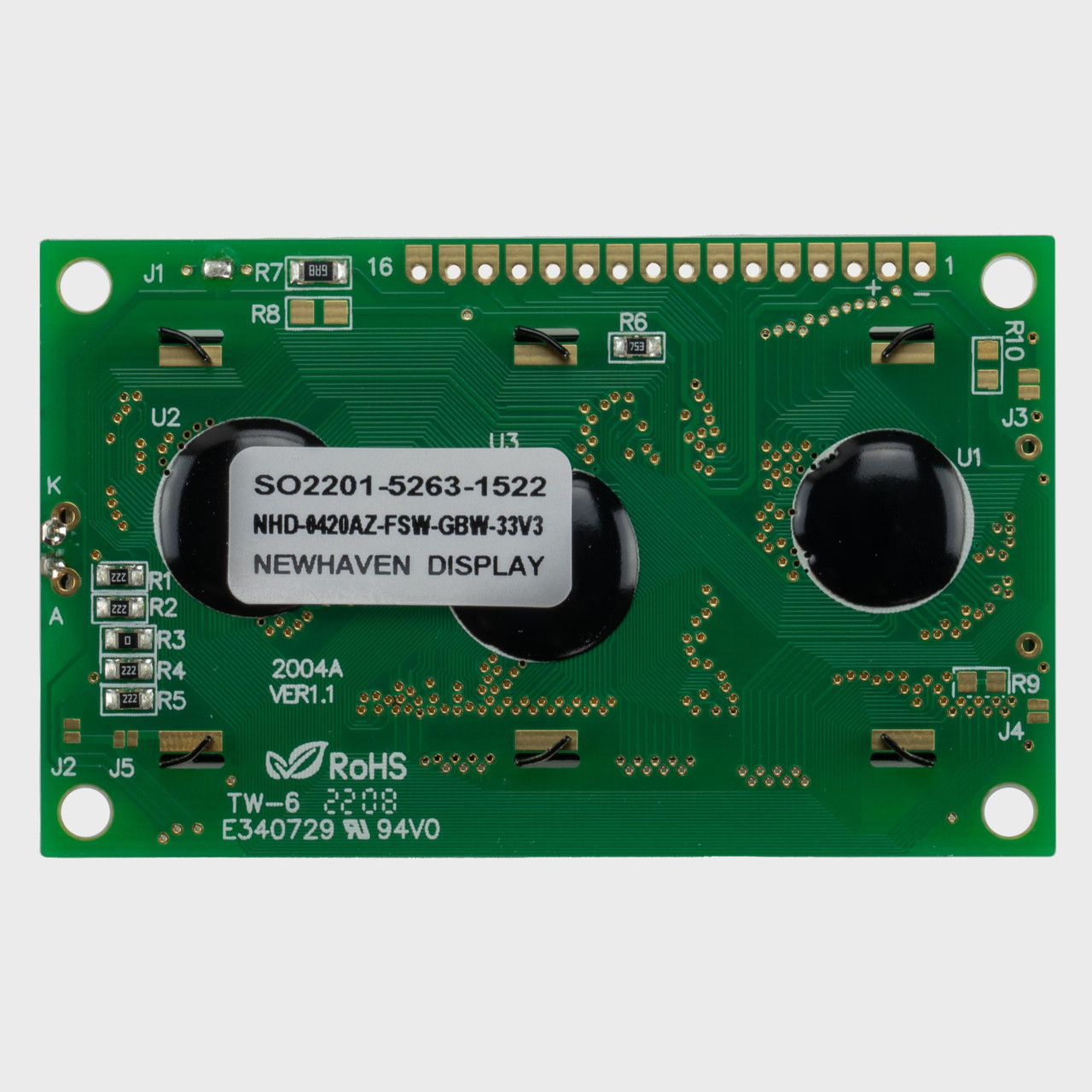 20x4 Character LCD | STN+ Gray with Side White Backlight 3V