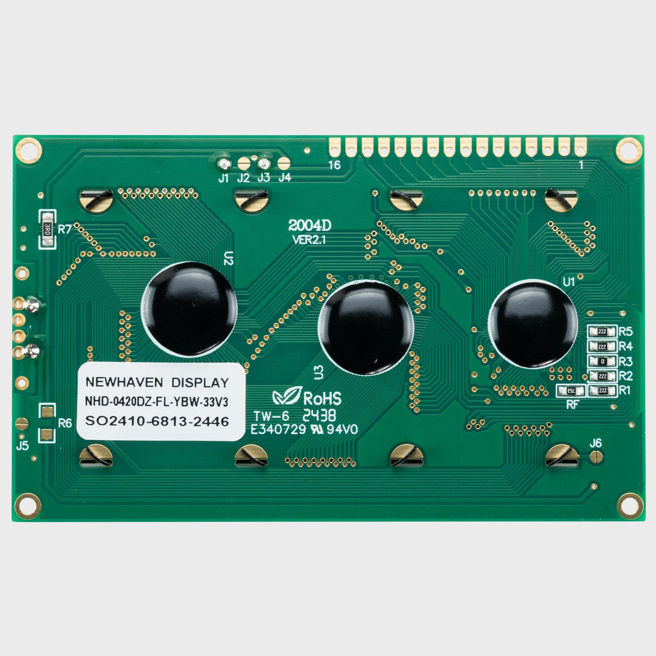 20x4 Character LCD | STN+ Yellow/Green Display with Yellow/Green