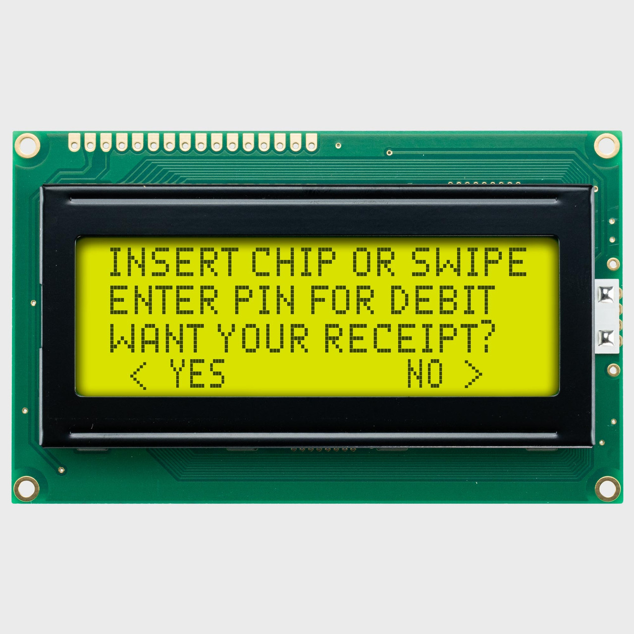 20x4 Character LCD | STN+ Yellow/Green Display with Yellow/Green