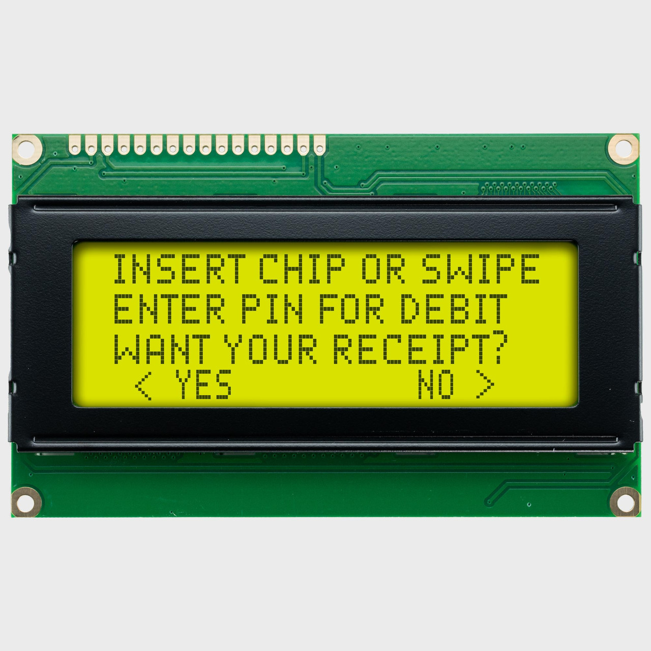 20x4 Character LCD | STN+ Yellow/Green Display with Yellow/Green