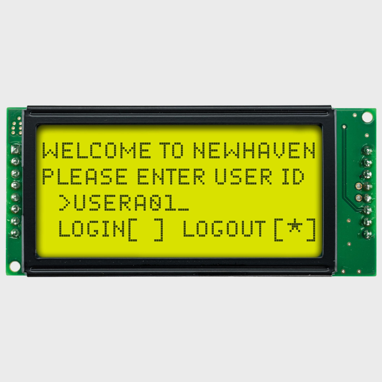 20x4 Character LCD | STN+ Gray with Yellow-Green Backlight 3V