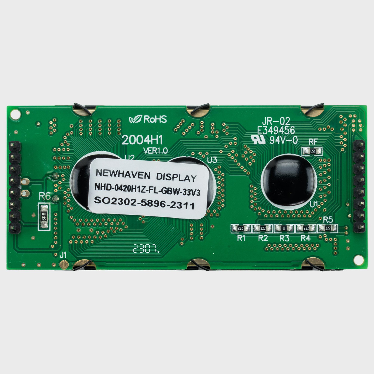 20x4 Character LCD | STN+ Gray with Yellow-Green Backlight 3V