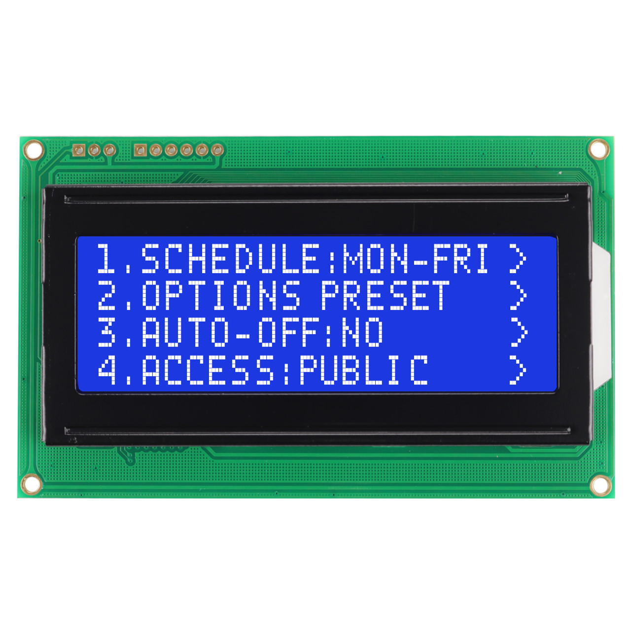 4X20 Character LCD | STN- Blue Serial Display with White Backlight