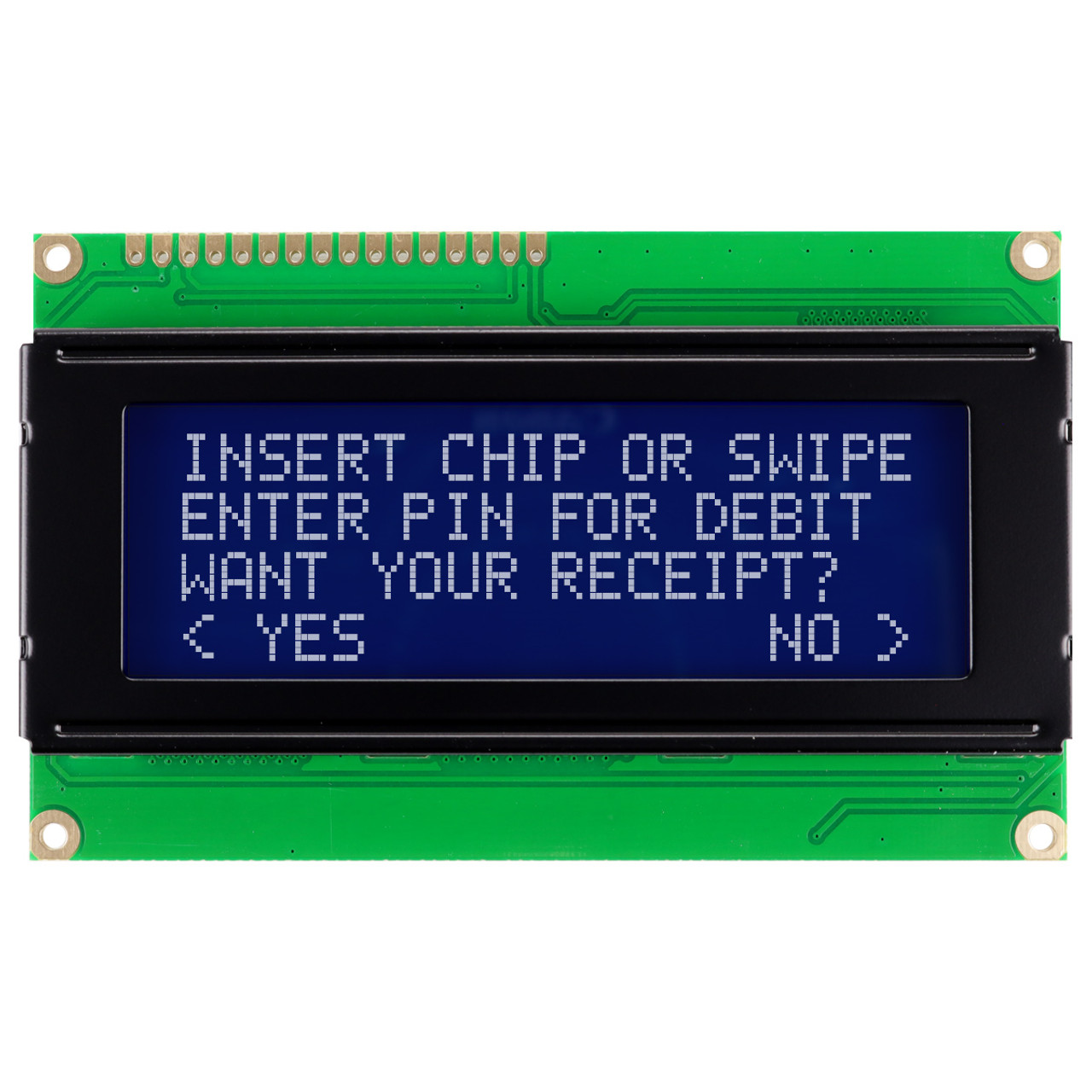 4X20 Character LCD | STN- Blue Display DZ with Side White Backlight