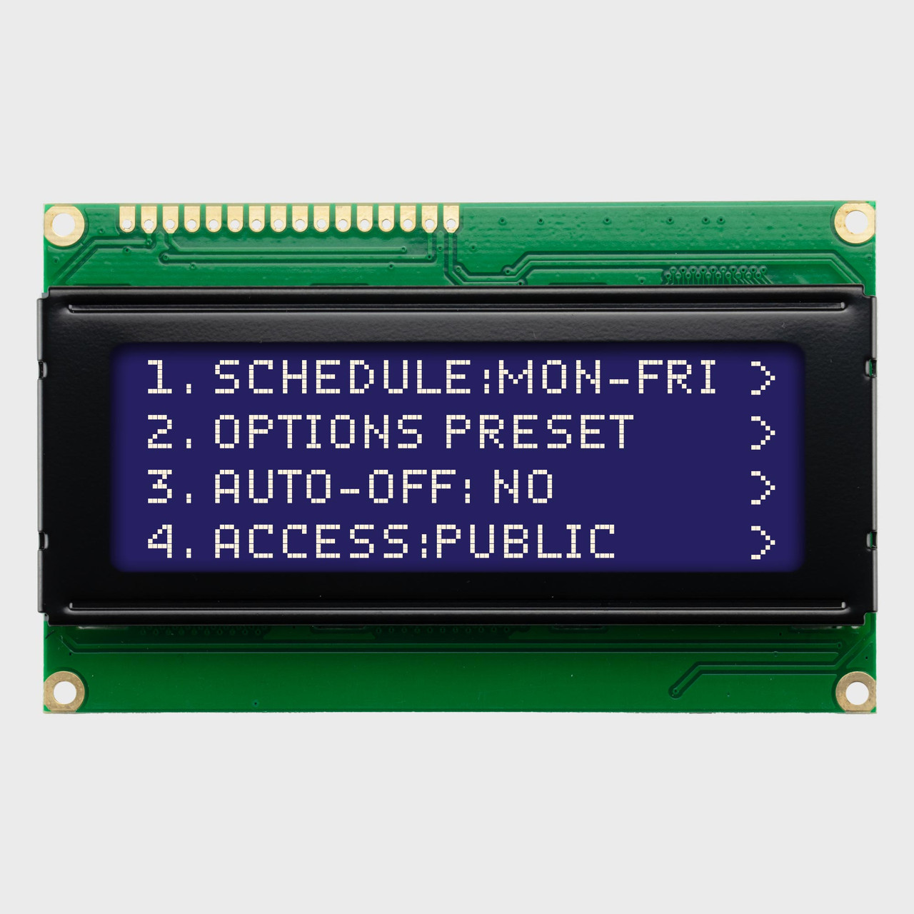 20x4 Character LCD | STN- Blue Display with Side White Backlight