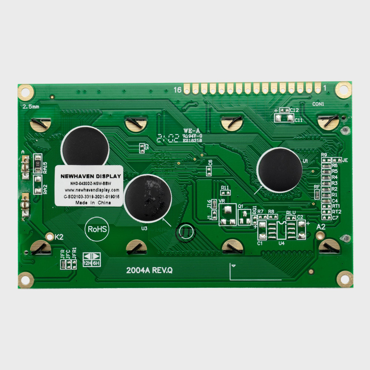 20x4 文字 LCD | STN - サイドホワイトバックライト付きブルーディスプレイ