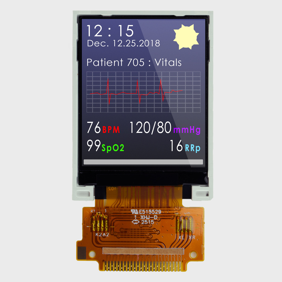 1.8 inch Standard TN Hot-bar TFT LCD Display
