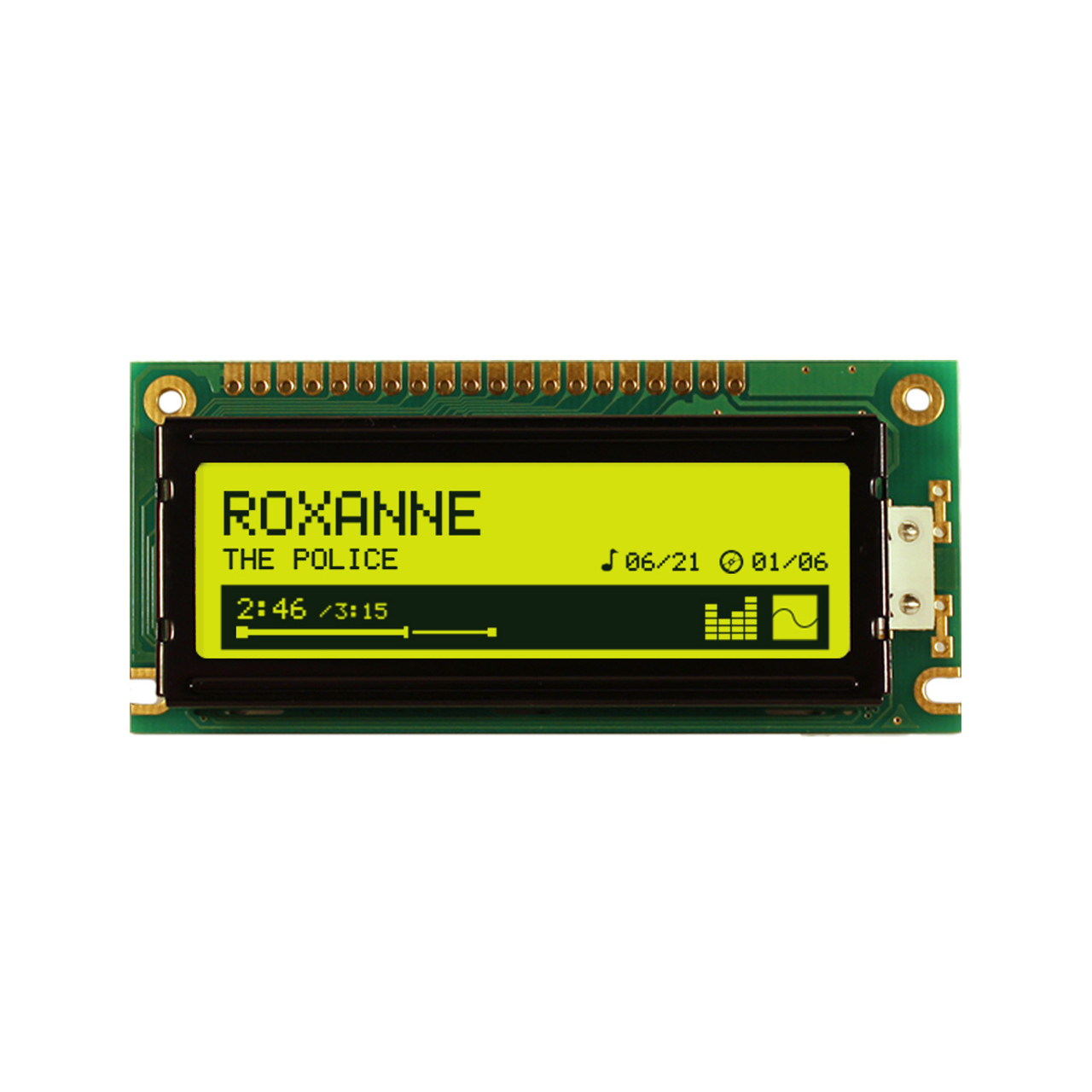 122X32 Graphic LCD Module | STN+ Yellow/Green Display with 