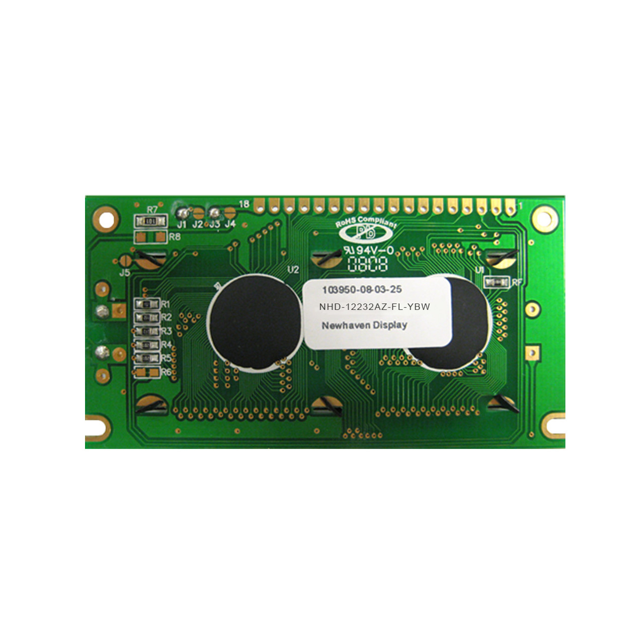 122X32 Graphic LCD Module | STN+ Yellow/Green Display with Yellow 