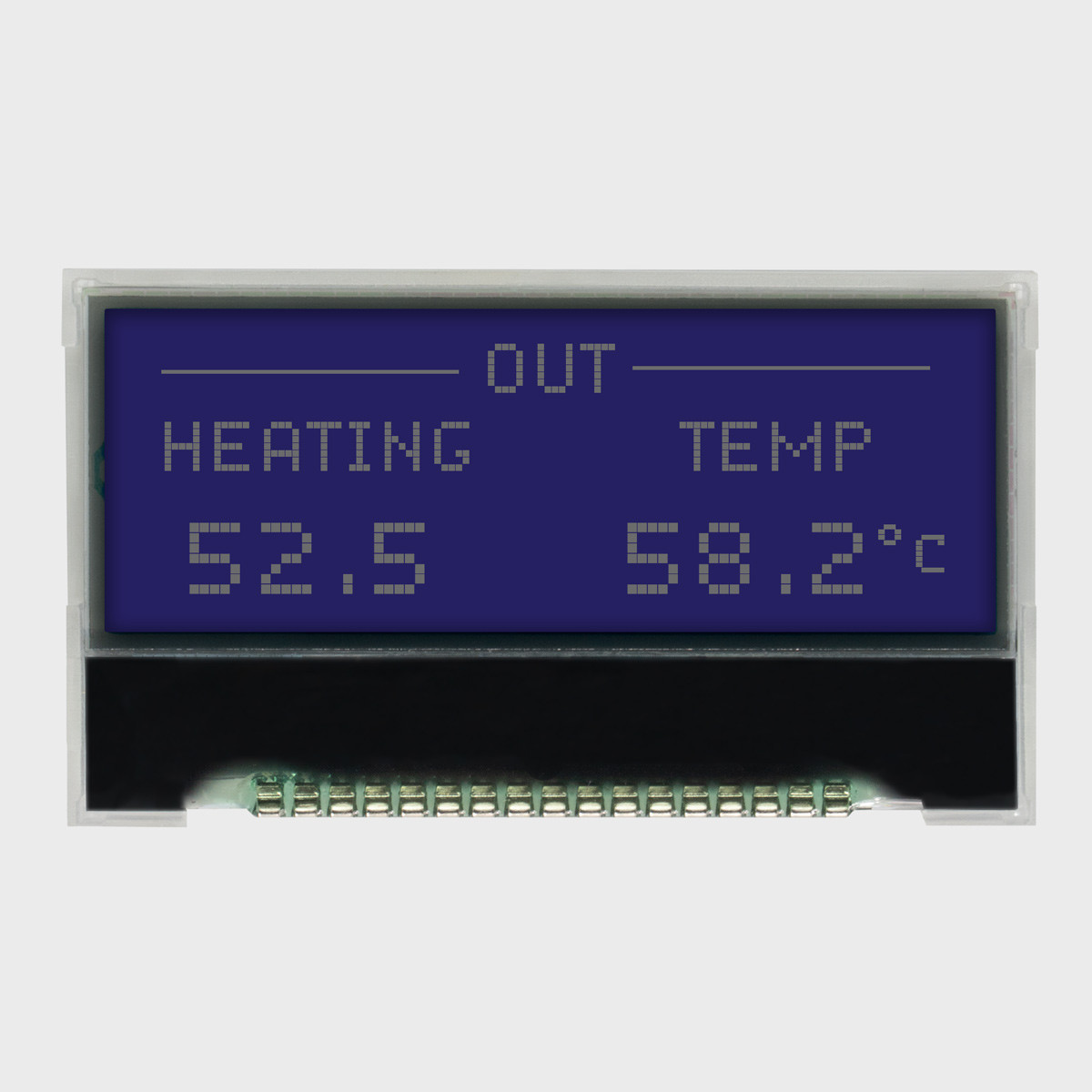 128x32 Graphic COG LCD | STN- Blue with Side White Backlight