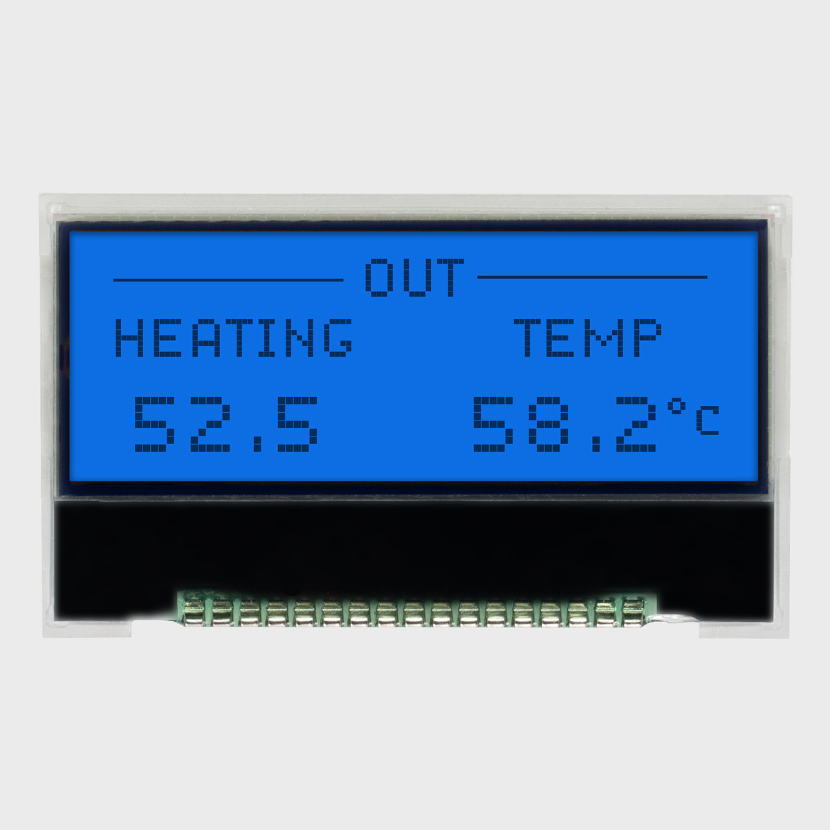 128x32 Graphic COG LCD | FSTN+ Display with Blue Backlight