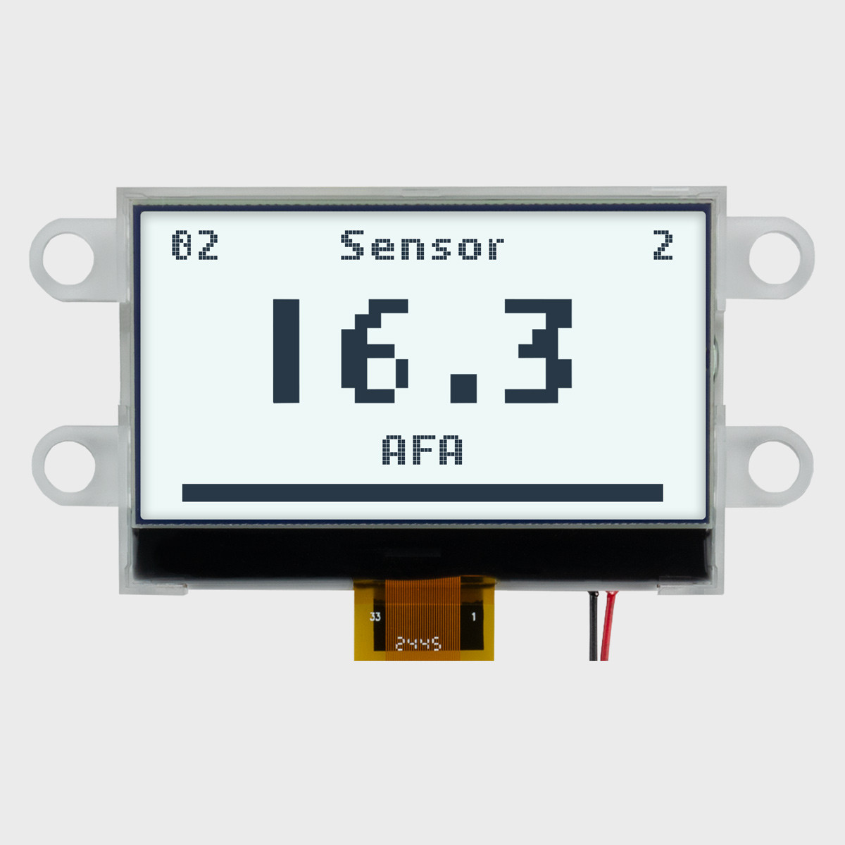 128x64 Chip on Glass Graphic LCD / 3.3V FSTN(+) / White Backlight