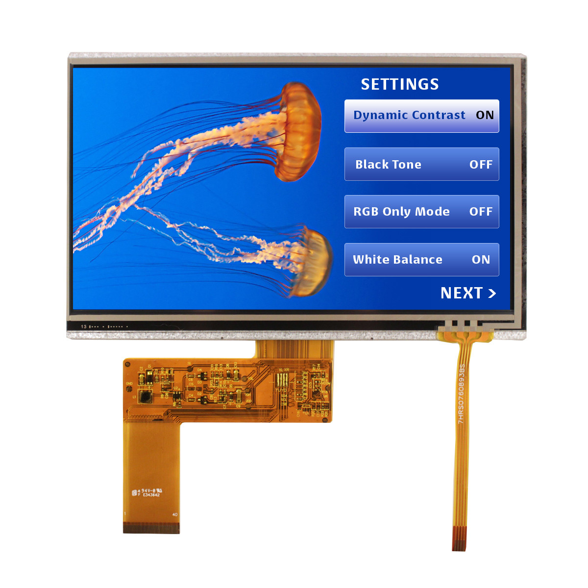 7 inch Premium MVA Resistive TFT LCD