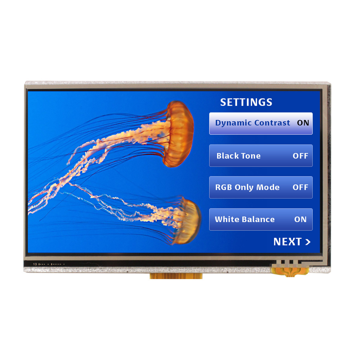 7 inch Premium MVA Resistive TFT LCD