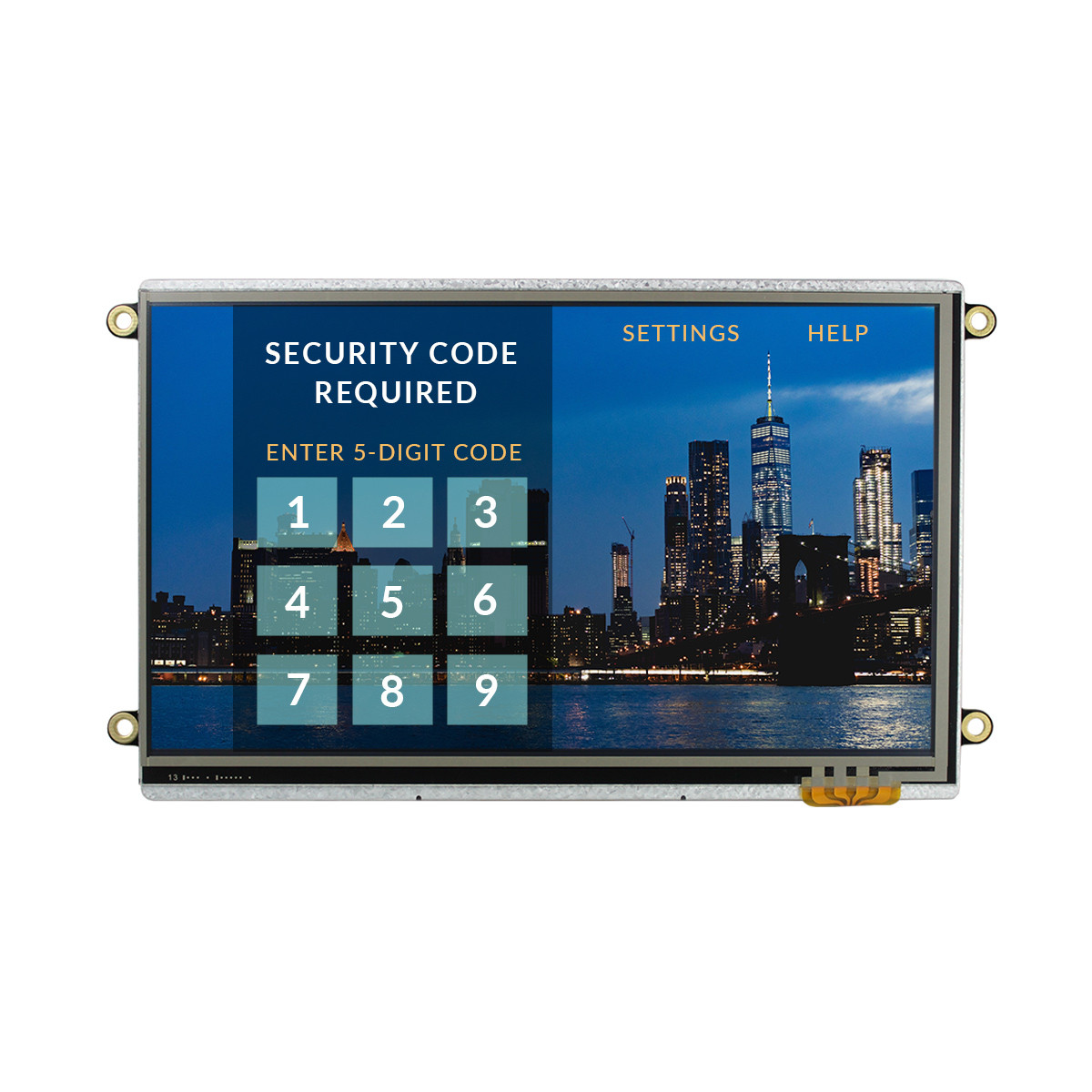7 inch Premium MVA Resistive EVE TFT LCD Module