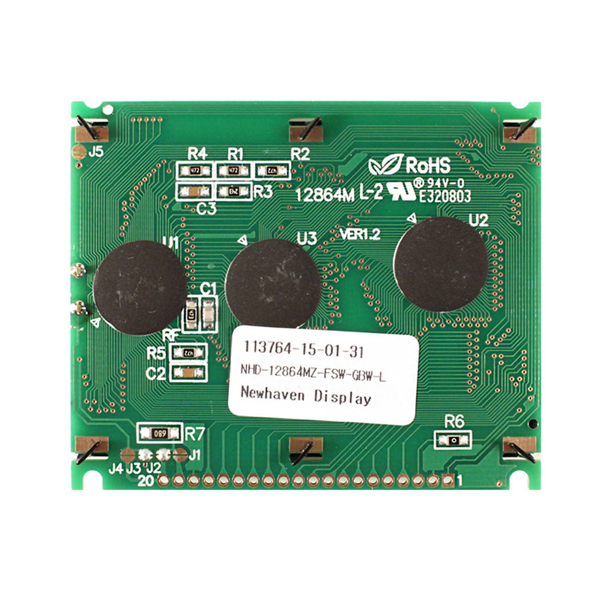 128x64 Graphic LCD Module | STN+ Gray with Side White Backlight