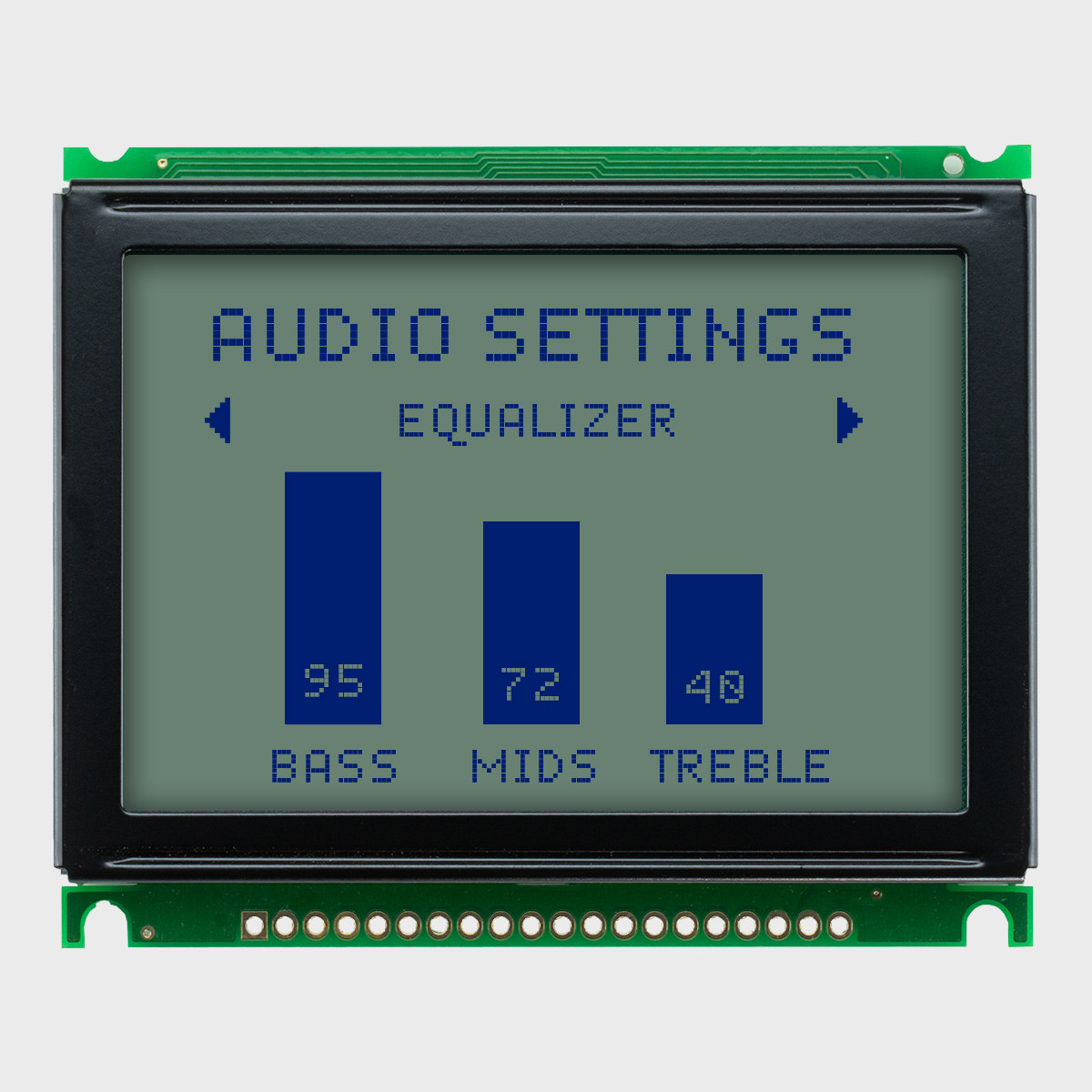 128x64 Graphic LCD Module | STN+ Gray with Side White Backlight