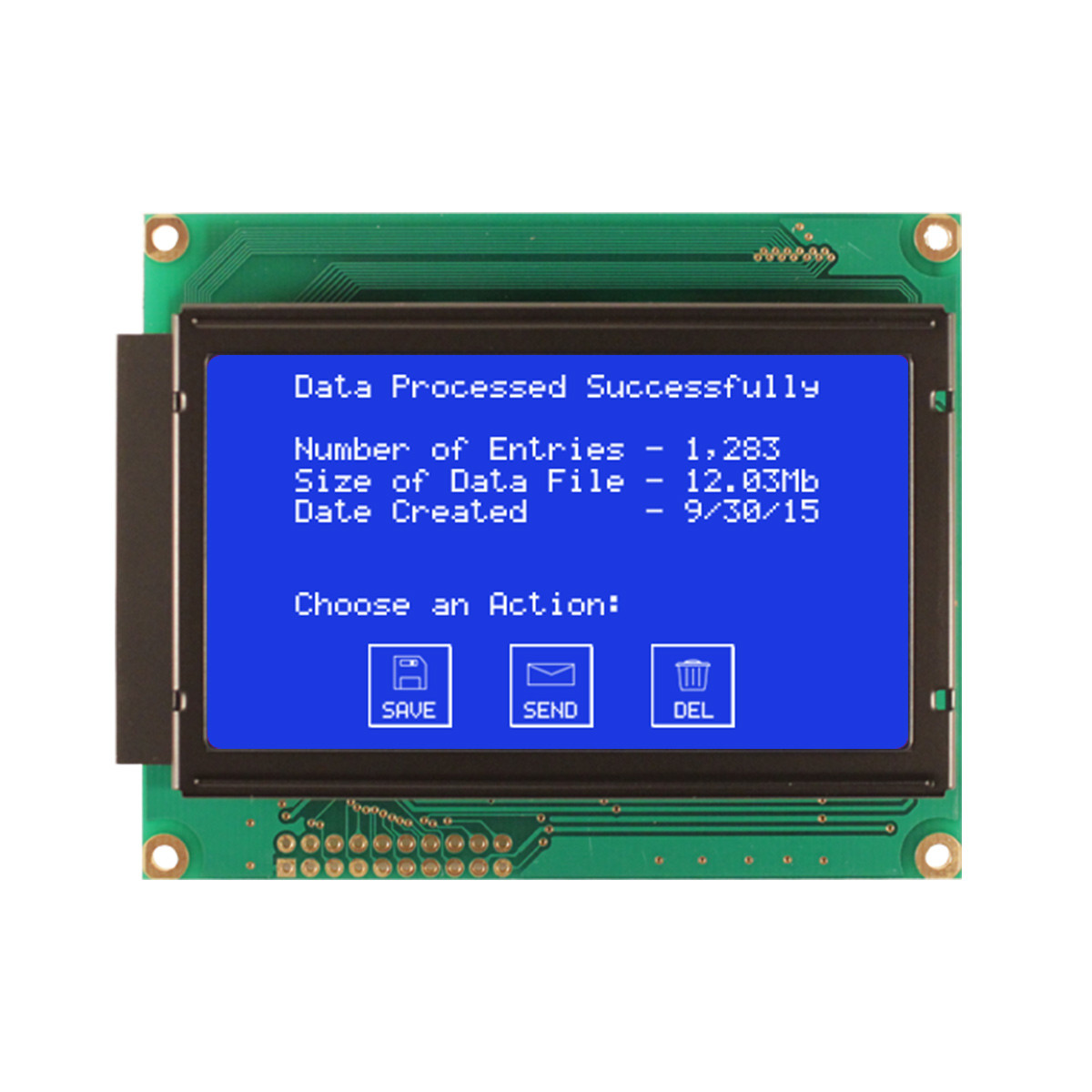 128X64 Graphic LCD Module | STN- Blue Display with White Backlight