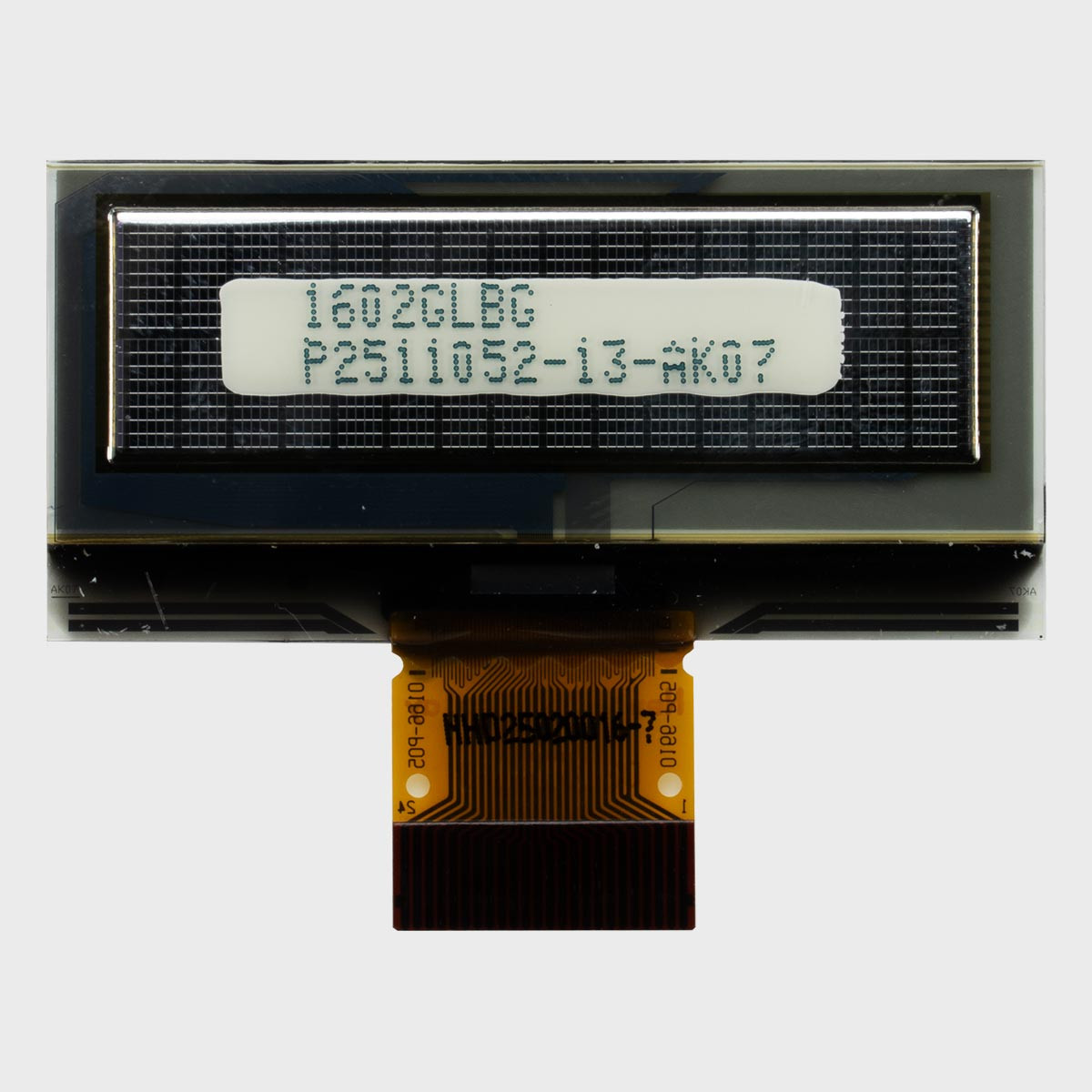 Blue 16x2 Character OLED Glass Display