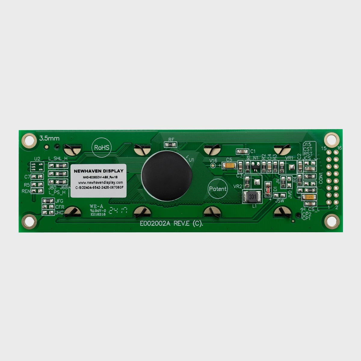 Blue 20x2 Character OLED Module