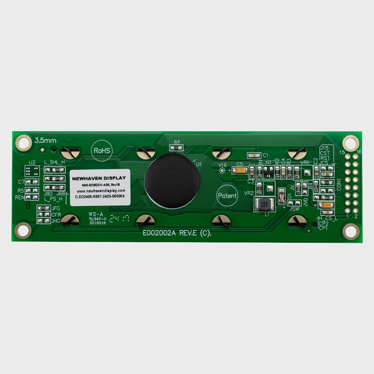 Green 20x2 Character OLED Display Module