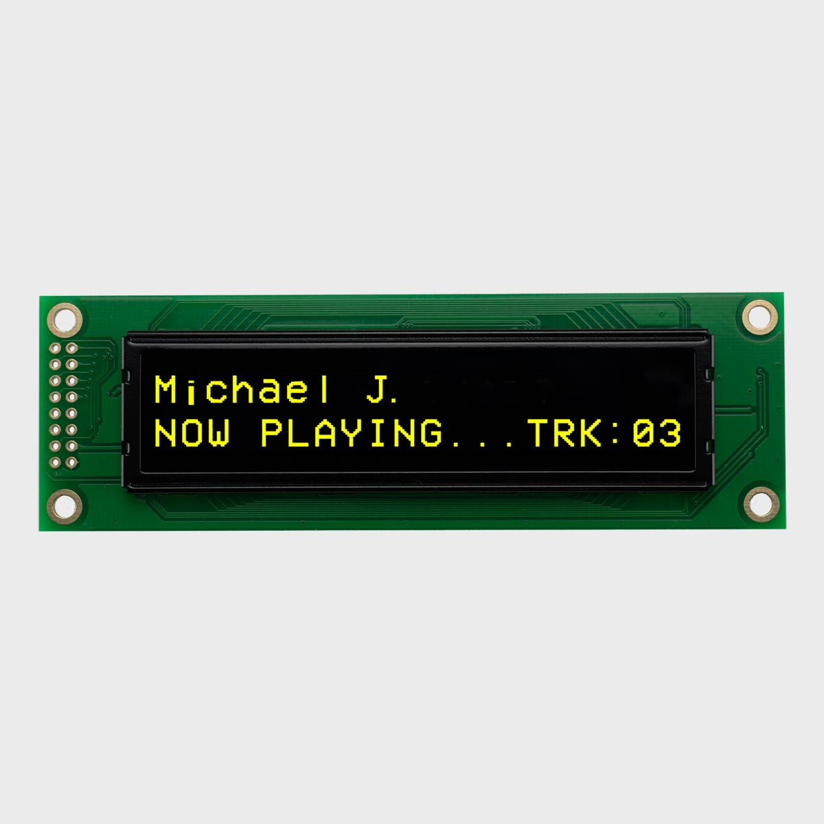 れんページ Yellow 20x2 Character OLED Module