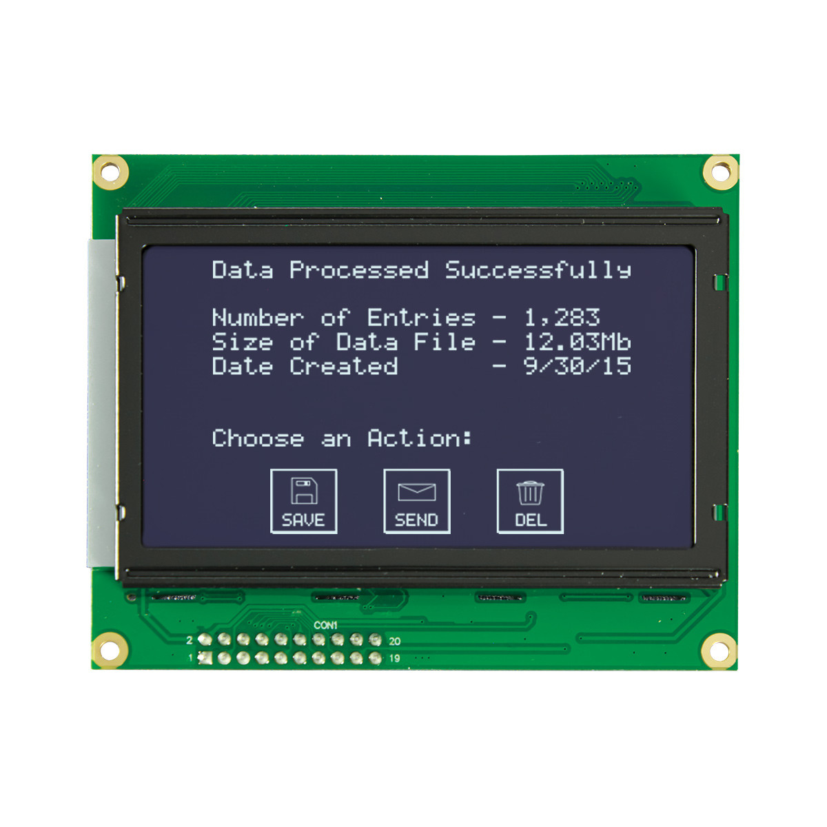 128X64 Graphic LCD Module | FSTN - Display with White Backlight