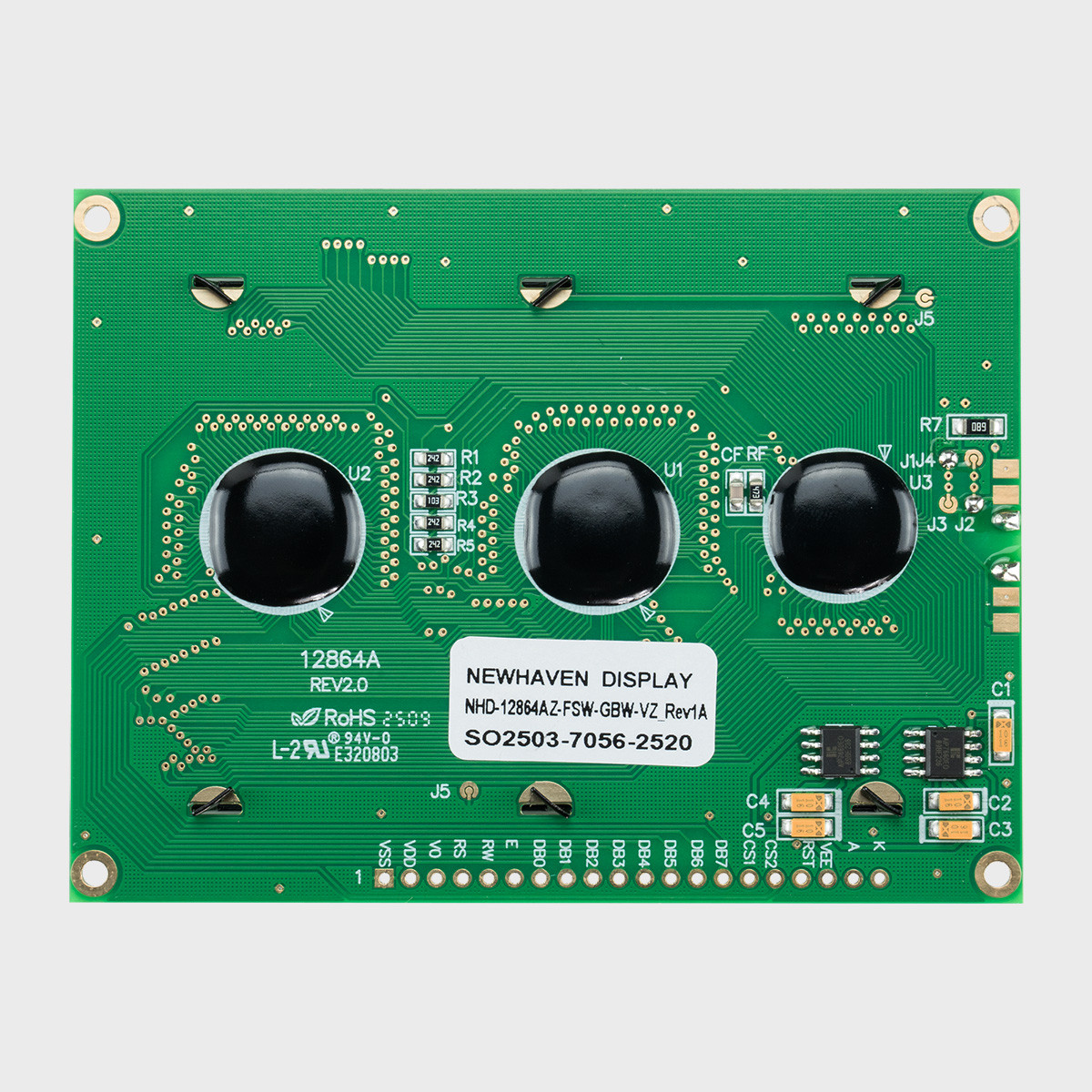 あめページ Green 128x64 2.4 inch Graphic LCD from Crystalfontz