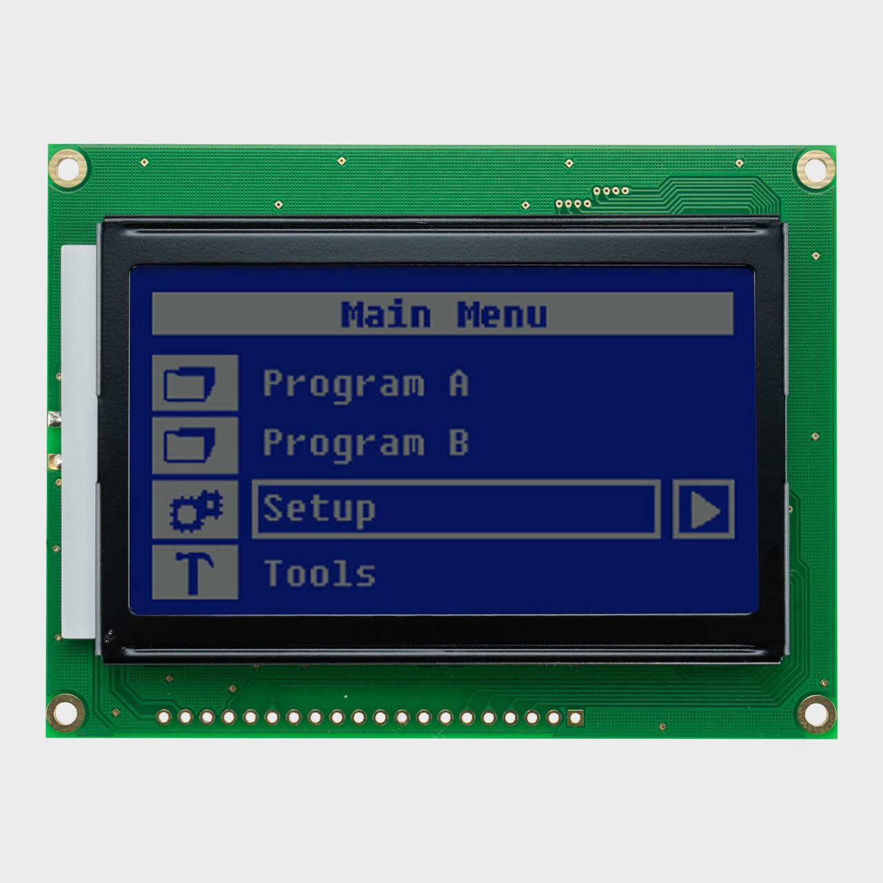 128X64 Graphic LCD Module | STN- Blue Display with White Side