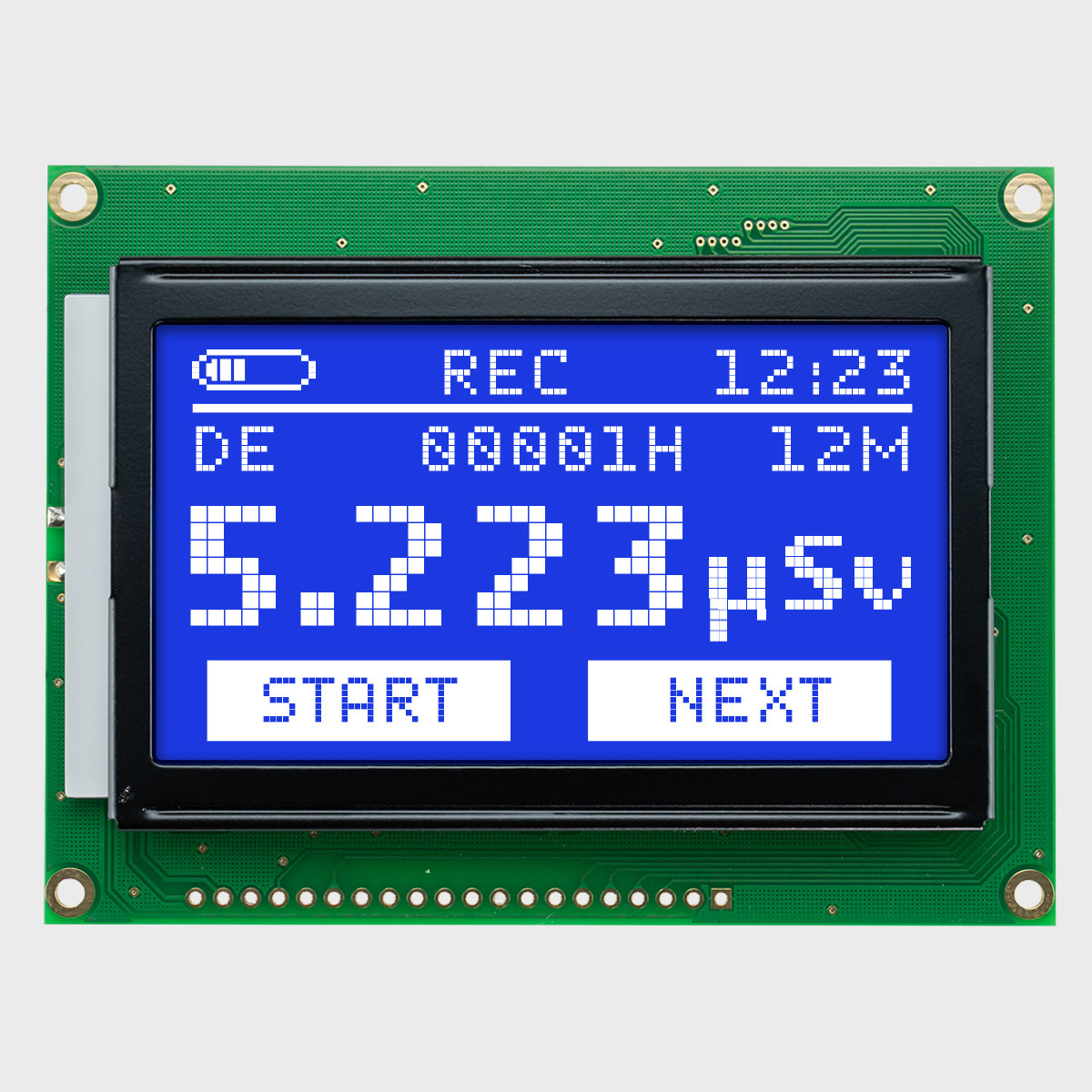 128X64 Graphic LCD Module | STN- Blue Display with White Side