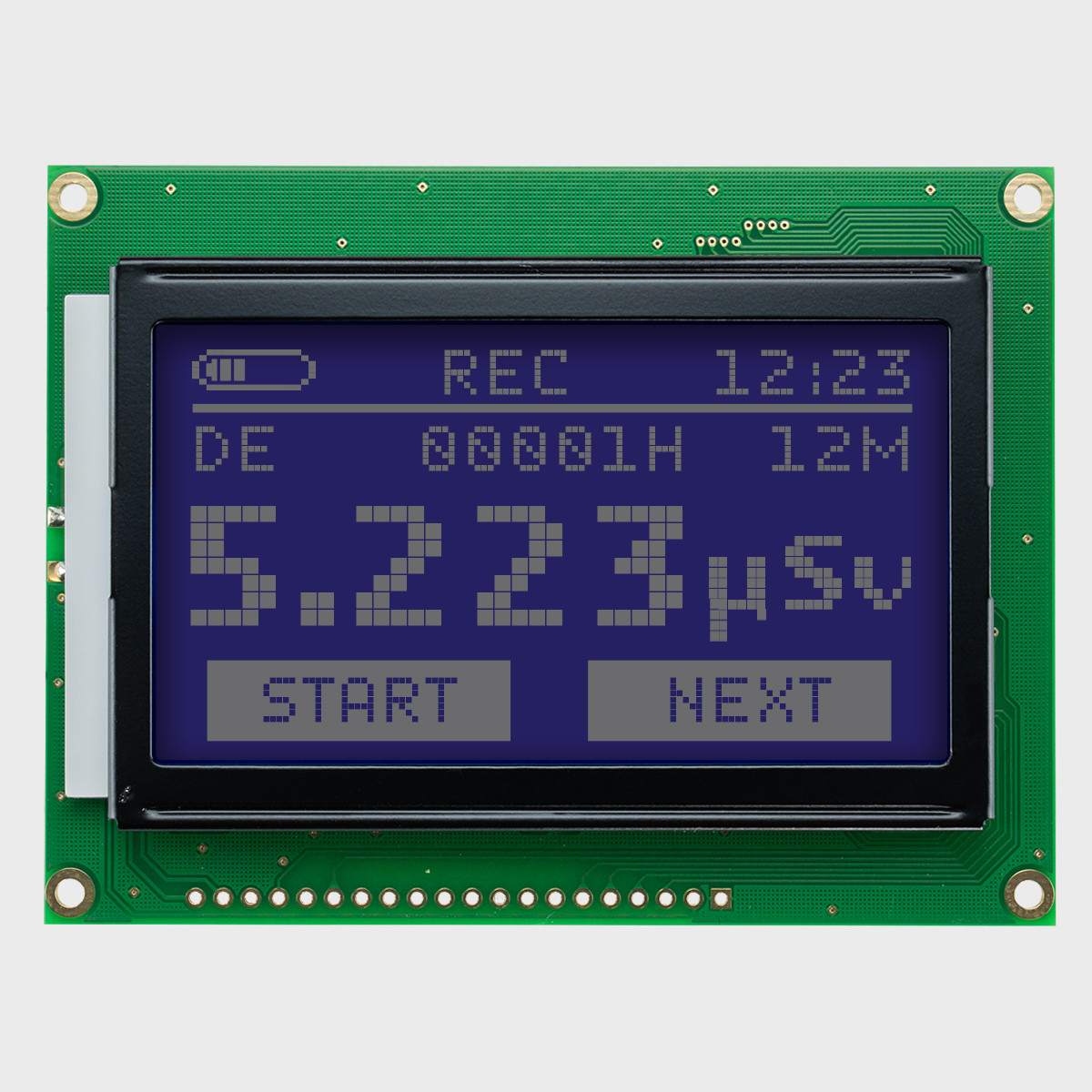 128X64 Graphic LCD Module | STN- Blue Display with White Side