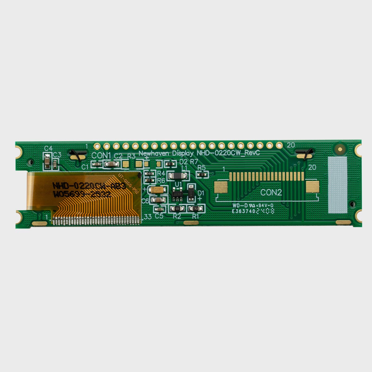 Blue 20x2 Character Slim OLED Module