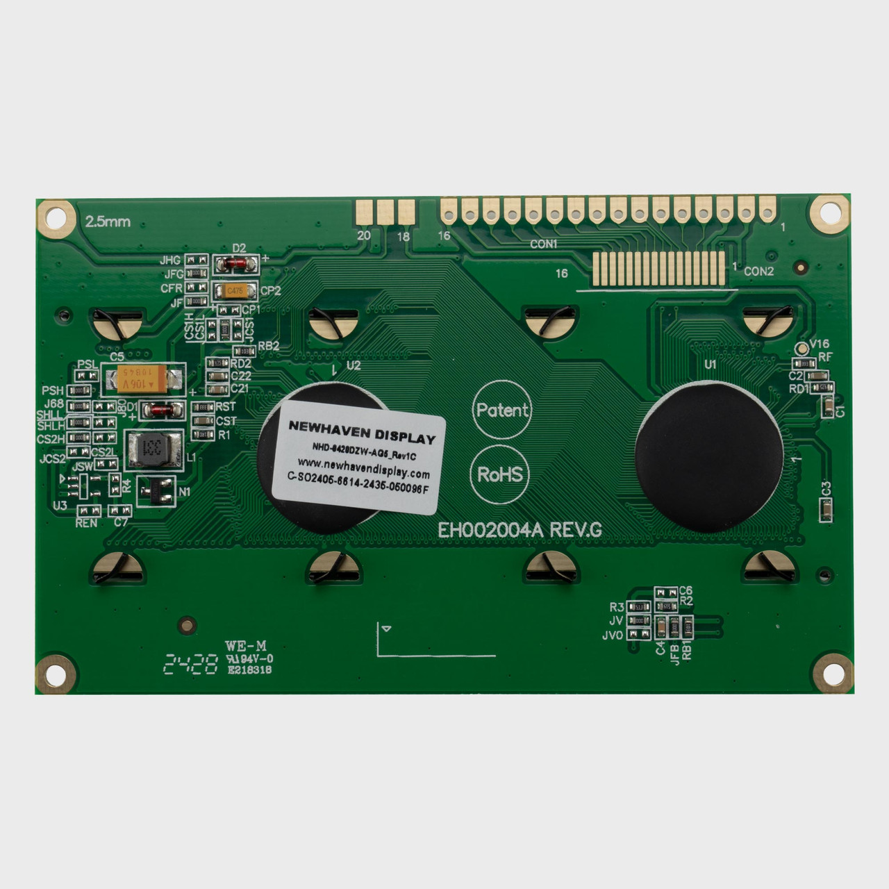 Green 20x4 Character OLED Module