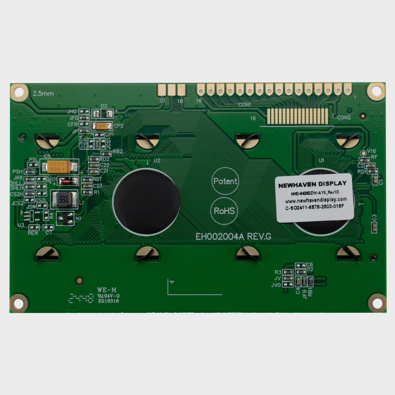 Yellow 20x4 Character OLED Module