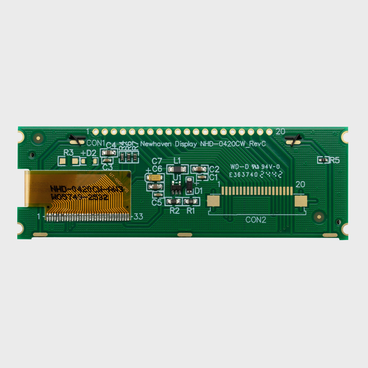 White 20x4 Character Slim OLED Module